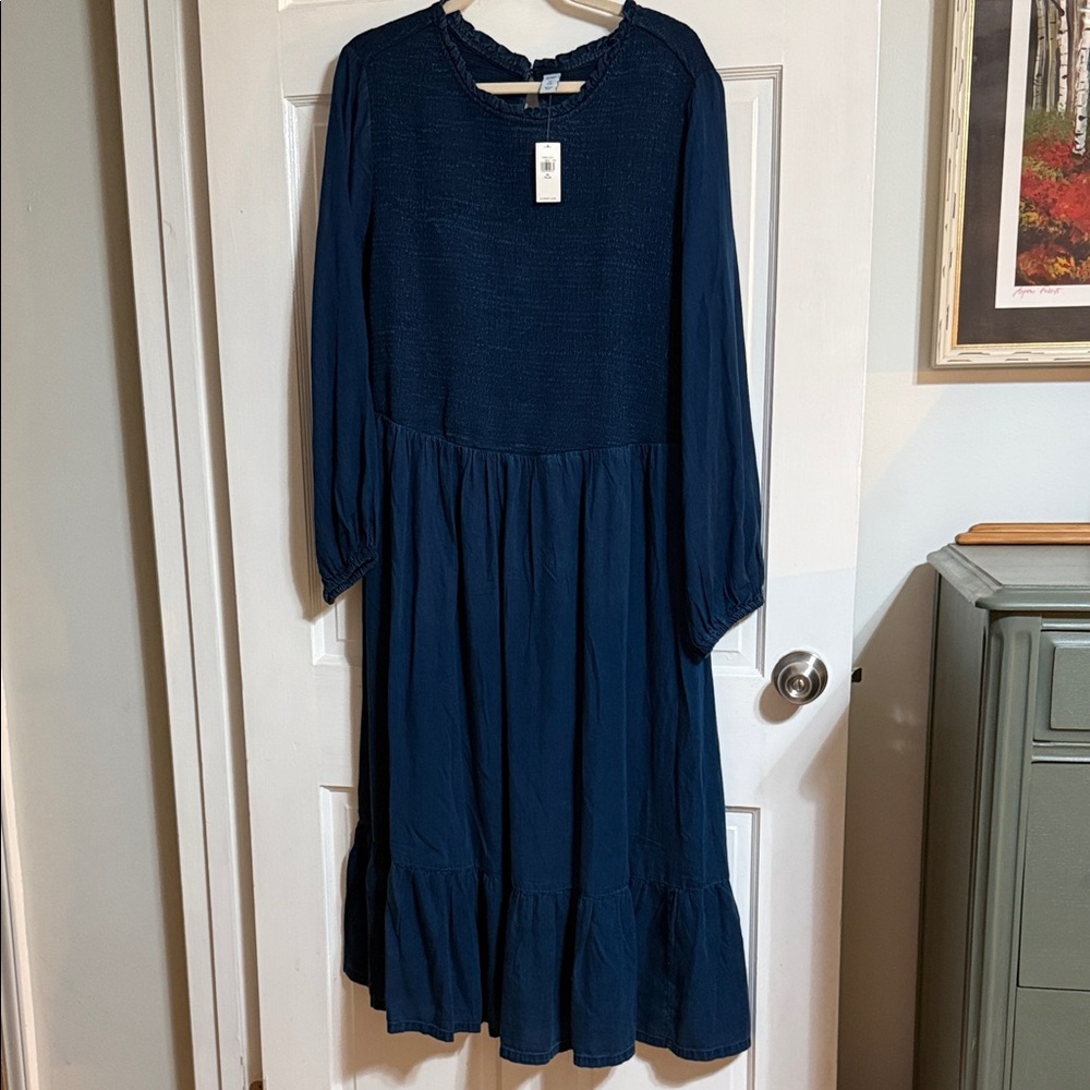 Old Navy Midi Denim Dress NEW with tags